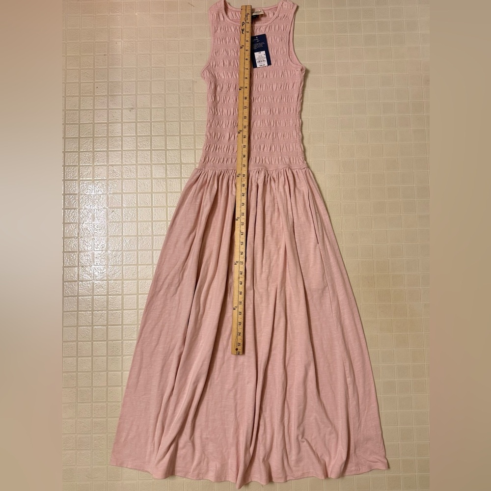 Universal Thread Smocked Knit Maxi A-Line Dress Pink Size XS - Picture 3 of 6